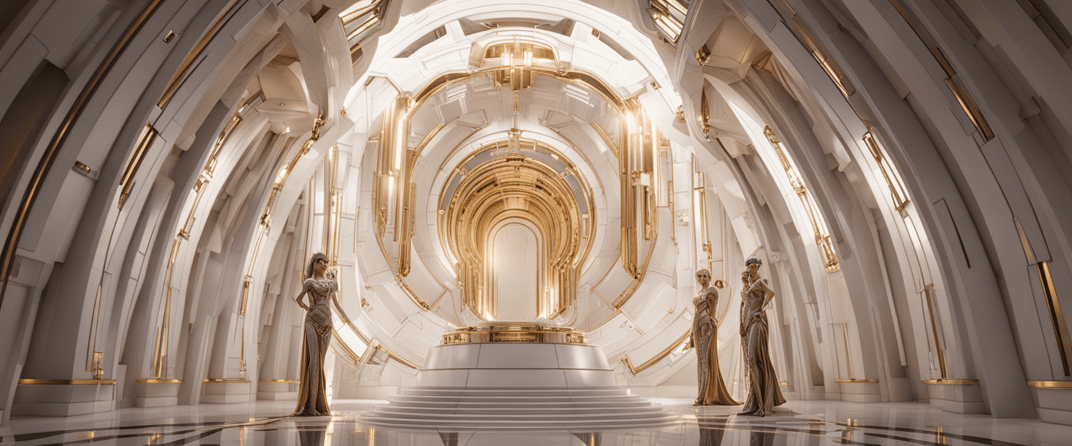 Scifi Art Deco interior architecture